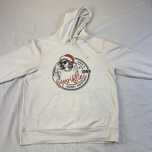 Taylor Swift Merry Swiftmas White Hoodie Medium Y2K Swifty Christmas Pullover